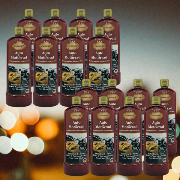 CarBRIGHT Classic Autopolitur Das Original für Auto&Motorrad 16x500ml / 16er Set