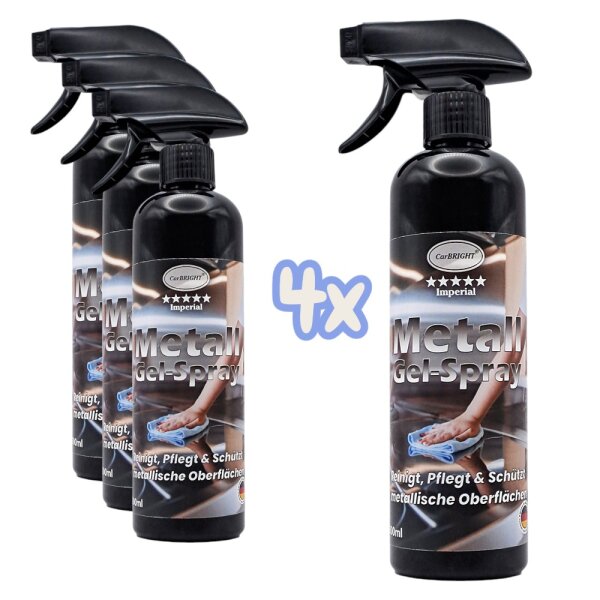 CarBRIGHT Imperial Metall Gel-Spray Reiniger 4x500ml / 4er Set