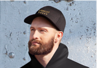 5-Panel Stretch Cap, schwarz // Gr. L/XL