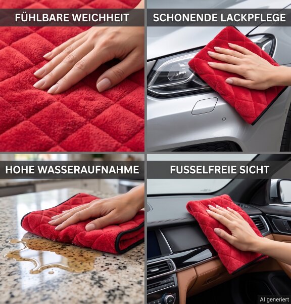 Mikrofaser Trockentuch XL 58x58cm 800gsm
